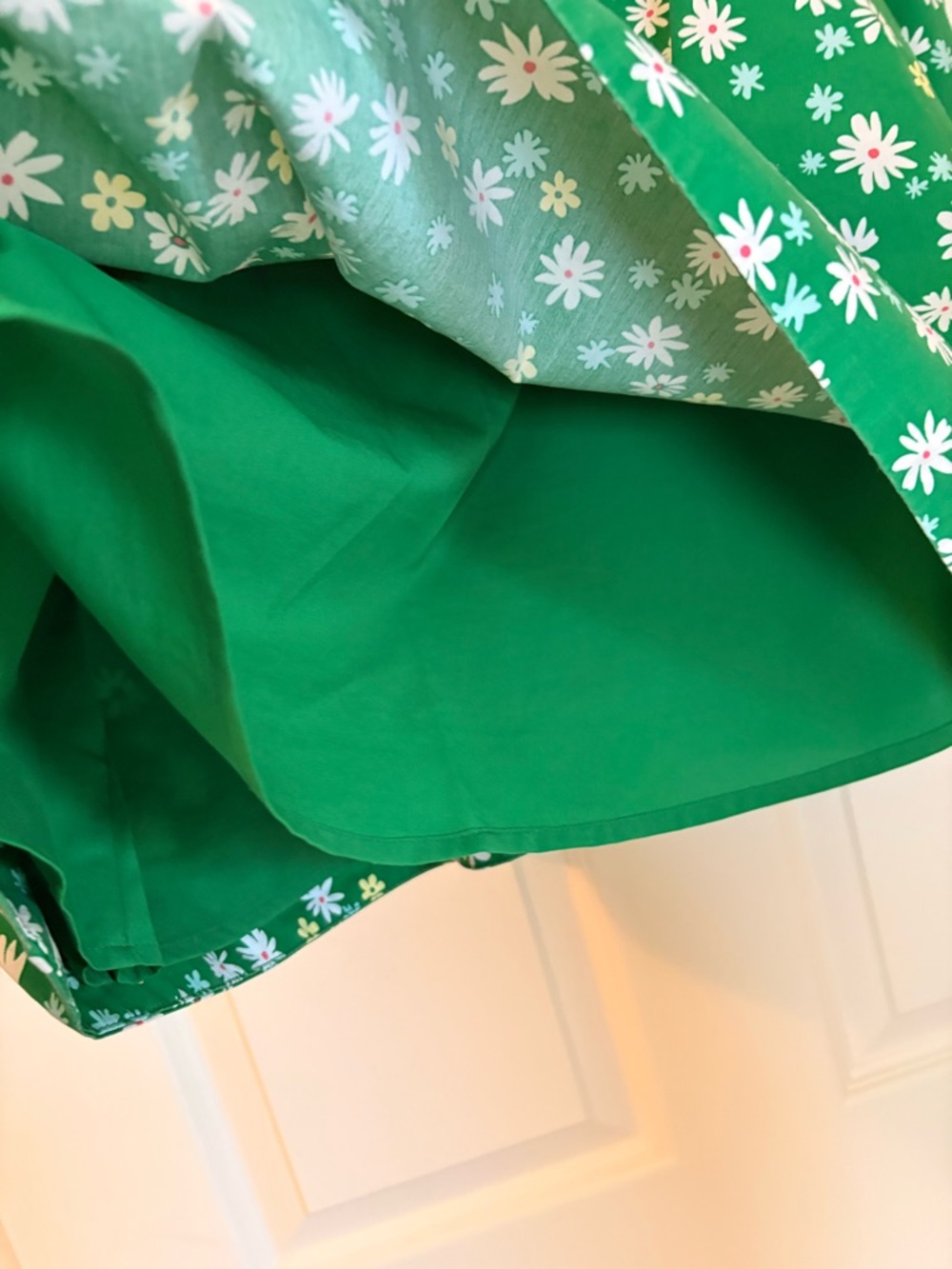 Nordstrom 1901 Green Floral Daisy-Print Skirt - Picture 5 of 7